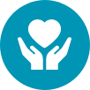 heart in hands icon