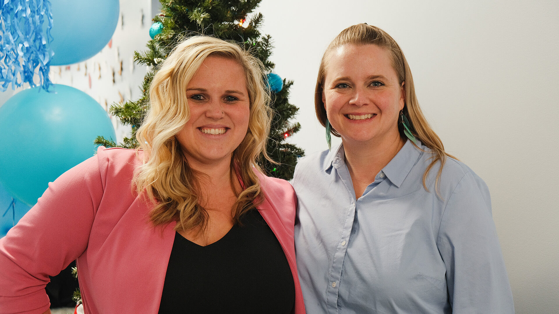 Two women posing together