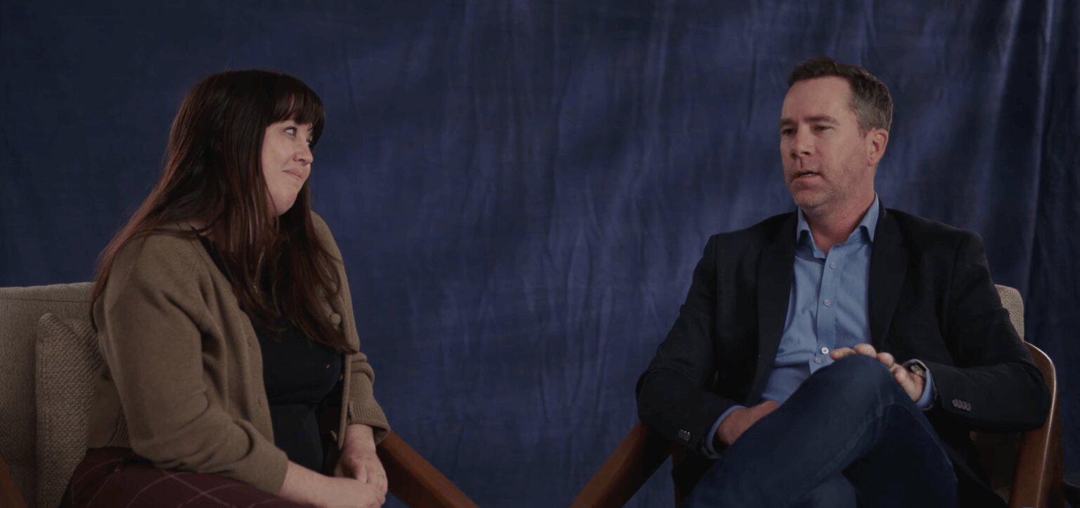 Clinicians talking in video clip